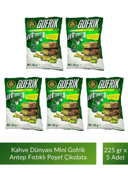 Mini Poşet Gofrik Çikolata 225 gr x 5 Adet