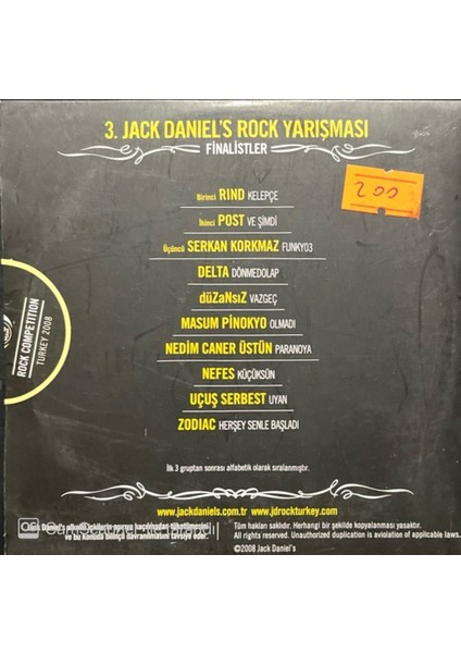 J. D. Rock Competition Turkey 2008 (Cd) fiyatları