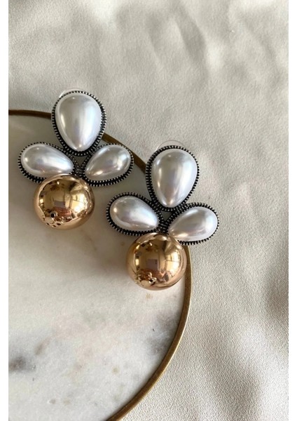 Inci Detaylı Çelik Tasarım Küpe