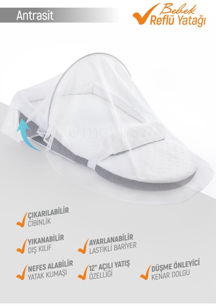 Umay Bebek Reflu Yatağı, Bebek Yatağı, Cibinlikli, Yatak