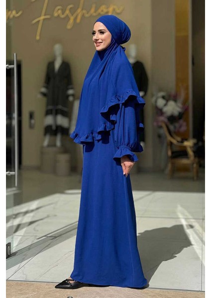 Sufleli Namaz Elbisesi 6034 Saks modelleri