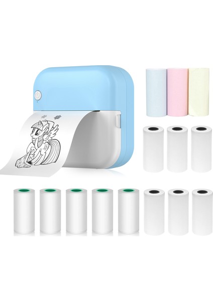 Mini Taşınabilir Bluetooth Termal Yazıcı Ios Uyumlu Anında Fotoğraf Sticker (Yurt Dışından)