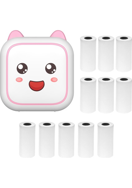 Mini Termal Yazıcı - Taşınabilir Etiket Yapıcı, Anında Fotoğraf ve Bluetooth ile Ios/android Uyumlu (Yurt Dışından)