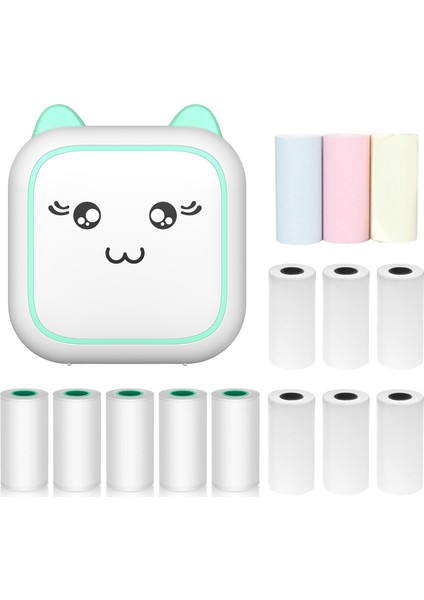 Mini Termal Taşınabilir Bluetooth Yazıcı - Sticker ve Fotoğraf, Ios Uyumlu, Mürekkepsiz, 57MM Kağıt Rulo (Yurt Dışından)