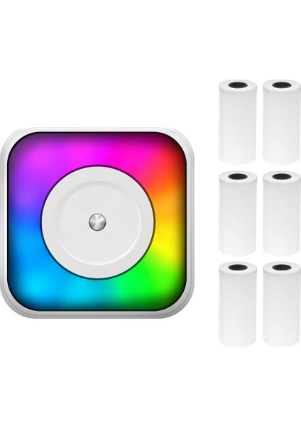 Mini Termal Bluetooth Mürekkepsiz Etiket Yazıcı Ios Android Taşınabilir (Yurt Dışından)