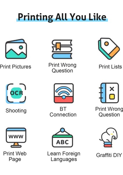 Bt 200DPI Mini Kablosuz Termal Fotoğraf ve Etiket Yazıcı (Yurt Dışından) modelleri