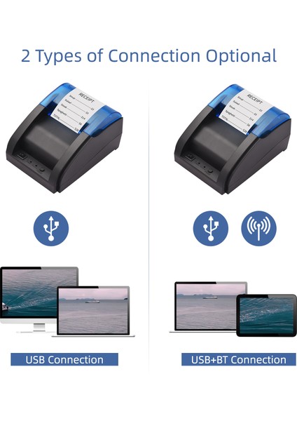 58 mm USB Termal Fiş Yazıcı Ios Android Windows Uyumlu Esc Pos Perakende Işletmeleri Için (Yurt Dışından)