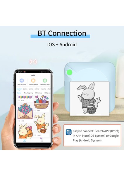 Taşınabilir Bluetooth Termal Fotoğraf Yazıcı 203DPI Android Ios Fotoğraf ve Etiketler (Yurt Dışından) fiyatları