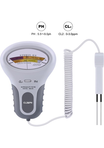2'si 1 Arada Ph ve Cl2 Havuz ve Spa Test Cihazı (Yurt Dışından)