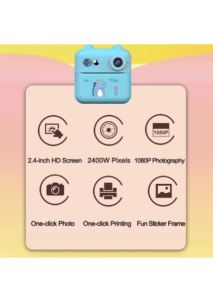 1080P Taşınabilir Mini Fotoğraf Yazıcı: Çocuklar Için 2.4 Inç Ekranlı Anında Baskı ve Doğum Günü Hediyesi (Yurt Dışından) modelleri