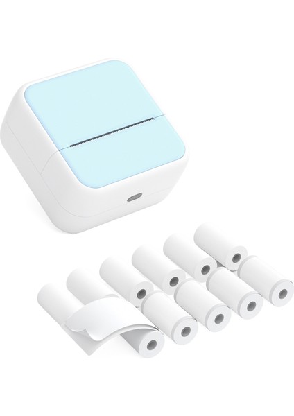 Mini Termal Yazıcı - Taşınabilir Bluetooth, Ios ve Android Uyumlu, Etiket-Fotoğraf-Fiş Çıkartma (Yurt Dışından)