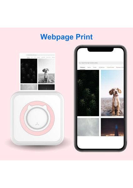 Çok Fonksiyonlu Taşınabilir Bluetooth Fotoğraf Yazıcısı - Ios/android Destekli, 57MM 11 Rulo Kağıt (Yurt Dışından)