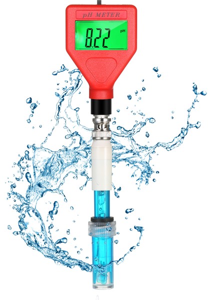 0-14 Ph Aralıklı 1.5 Inç Yeşil LCD Ekranlı Su Ph Metre - Bira Üretimi, Laboratuvar ve Su Ürünleri Için (Yurt Dışından)