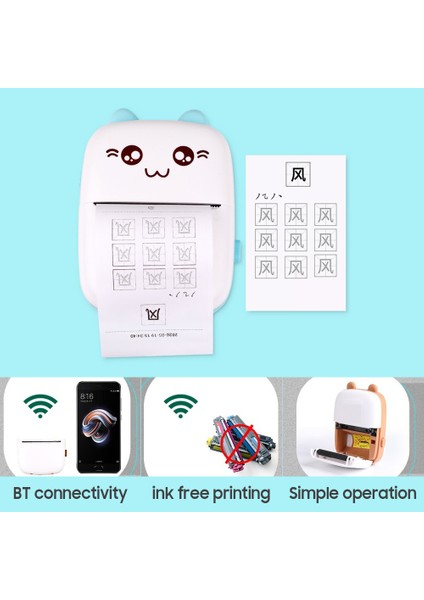 Mini Bt Kablosuz Taşınabilir Termal Etiket Yazıcı (Yurt Dışından)