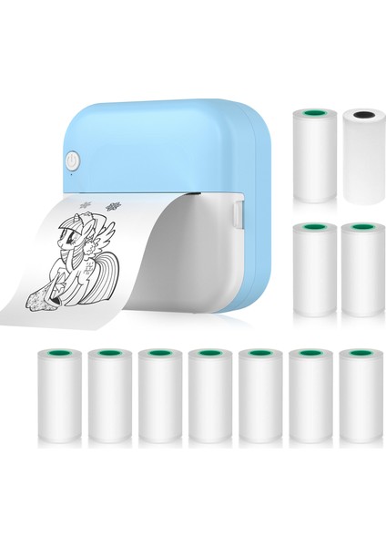 Taşınabilir Bluetooth Termal Yazıcı - Mürekkepsiz Etiket ve Fotoğraf Kağıdı Rulosu (Yurt Dışından)