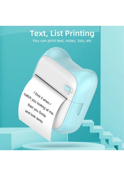 Taşınabilir Bluetooth Termal Cep ve Sticker Yazıcı (Yurt Dışından)