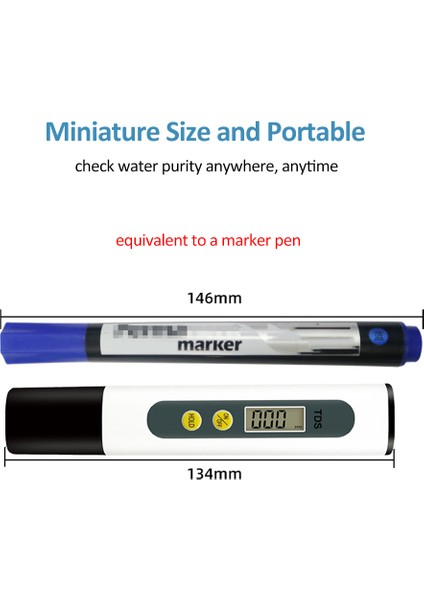 Taşınabilir Tds Su Sertlik ve Saflık Test Kalemi (Yurt Dışından) modelleri
