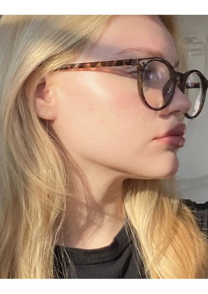 Yeni Sezonunisex Leopar Desenli Mavi Işık Filtreli Korumalı Bilgisayar Ekran Gözlüğü Blue Block