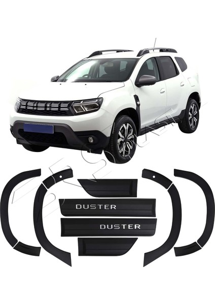 Dacia Duster Uyumlu 2018-2024 Enjeksiyon Baskı Düz Dodik Seti 12 Parça Yazılı (Sensörlü)