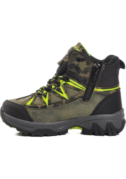 AYAKMOD2301 P Haki Kamuflaj Çocuk Outdoor Bot