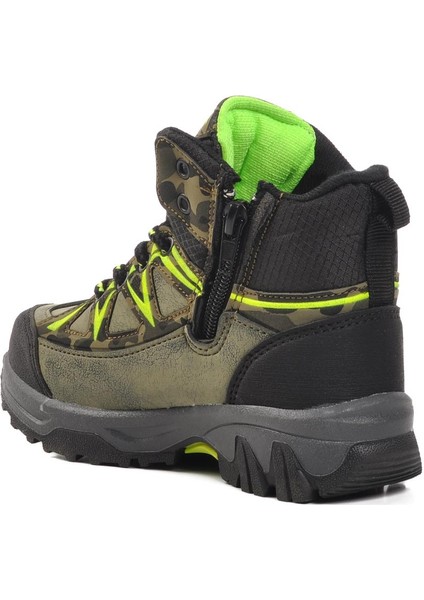 AYAKMOD2301 P Haki Kamuflaj Çocuk Outdoor Bot