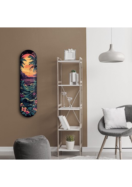 Hawaiian Scene 2 Glass Wall Art Ev Deorasyon Cam Tablolar fırsatları