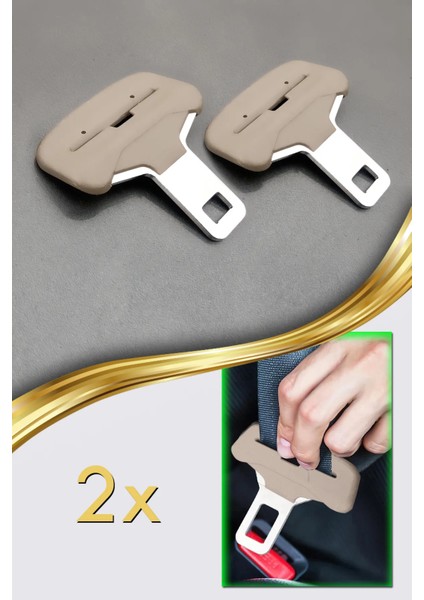 Emniyet Kemer Aparatı 2 Adet Kalın Metal Araç Kemer Uzatıcı Standart Çoğu Araçlara Uyumlu