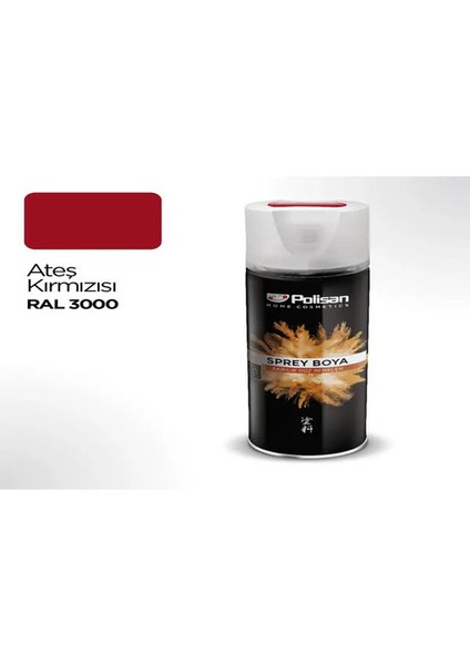 Sprey Boya Ateş Kırmızı Ral - 3000 Polisan