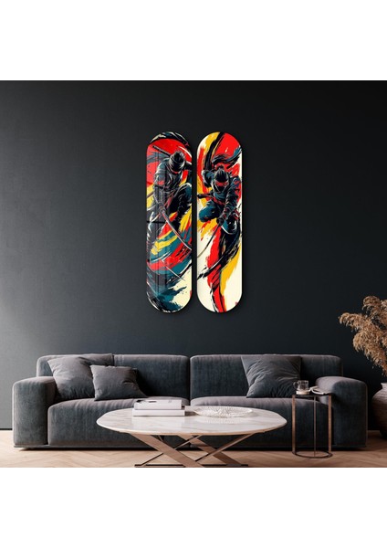 Ninja Showdown Skateboard Cam Tablolar - Ev Dekorasyon