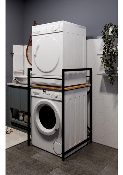 Çamaşır Makinası ve Kurutma Makinası Rafı Çamaşır Makinası Üstü Banyo Düzenleyici Raf