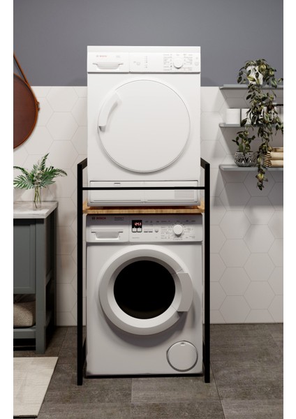 Çamaşır Makinası ve Kurutma Makinası Rafı Çamaşır Makinası Üstü Banyo Düzenleyici Raf