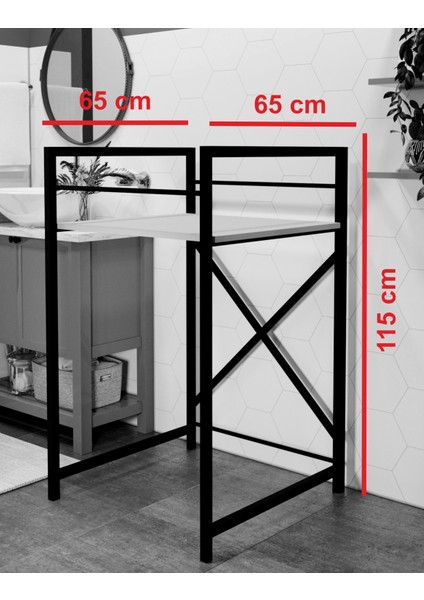 Çamaşır Makinası ve Kurutma Makinası Rafı Çamaşır Makinası Üstü Banyo Düzenleyici Raf