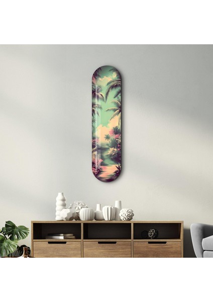 Retro Palm Heaven Cam Tablolar - Ev Dekorasyon fiyatları
