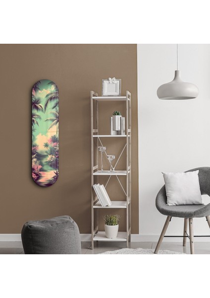 Retro Palm Heaven Cam Tablolar - Ev Dekorasyon fırsatları