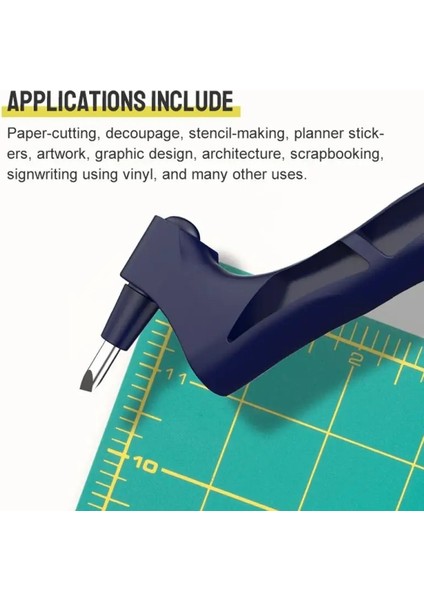 Beyaz Stil Paslanmaz Çelik El Sanatları Kesme Aletleri Bıçaklar Dönen Bıçak 360 Derece Güvenlik Kesici Sanat Kesme Aleti Gyro Bıçak Aksesuarları (Yurt Dışından) modelleri