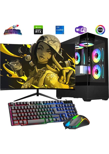 I7 12700F 16GB Ddr4 1tb M2 12GB RTX3060 24" Monitörlü Oyun Bilgisayarı