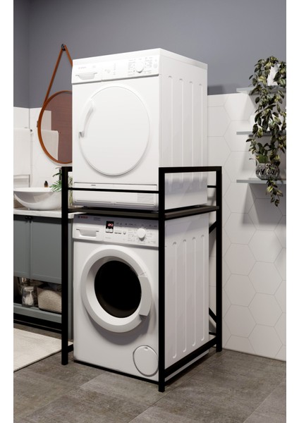 Çamaşır Makinası ve Kurutma Makinası Rafı Çamaşır Makinası Üstü Banyo Düzenleyici Raf