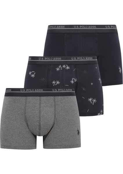 Erkek 200 Lacivert-Antrasit Melanj - Lacivert 3 Lü Boxer