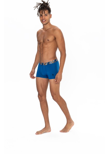 Erkek Saks - Sarı - Lacivert 3 Lü Boxer