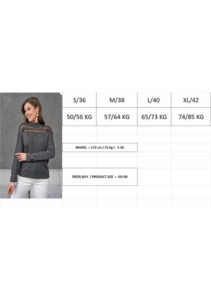 Transparan Çizgili Triko Kazak Triko Bluz 1107 modelleri