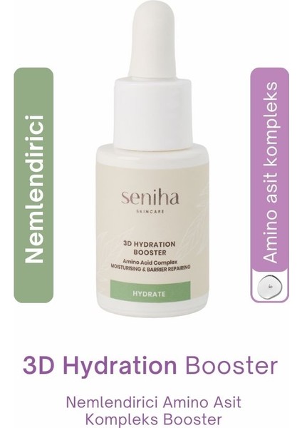 3D Hydration Booster I Nemlendirici Amino Asit Kompleks I Dolgunlaştıcı Serum I Tüm Cilt Tipleri