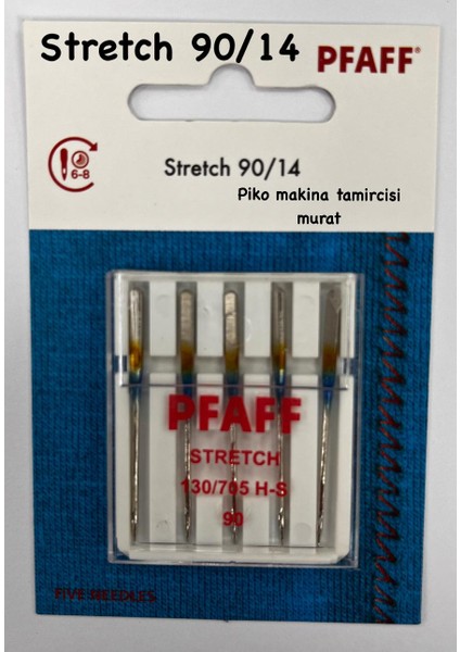 821207096 Pfaff Streç Iğnesi 14 No (1 Paket:5 Adet)