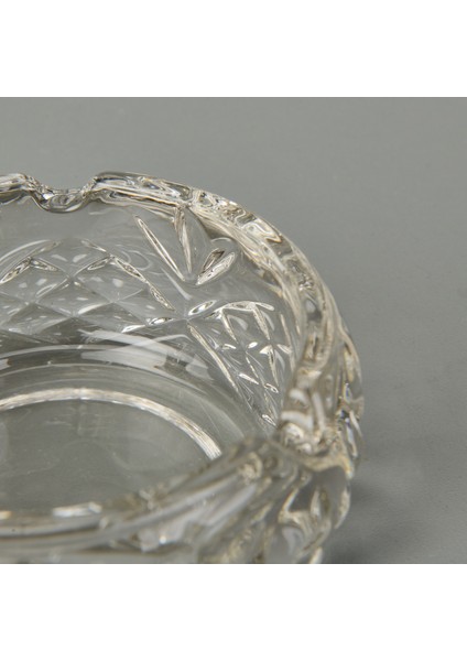 Yuvarlak Cam Küllük - Şeffaf - 9,5 cm