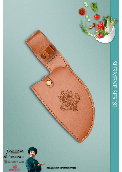 Sürmene Serisi Outdoor Bıçak Kamp Bıçağı Mutfak Şef Bıçak Bıçağı Deri Kılıflı Beyaz (Out-004) fiyatları