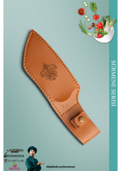 Sürmene Serisi Outdoor Bıçak Kamp Bıçağı Mutfak Şef Bıçak Bıçağı Deri Kılıflı Beyaz (Out-005) fiyatları