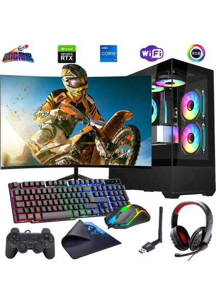 I7 12700F 16GB Ddr4 1tb M2 12GB RTX4070 24" 100Hz Monitörlü Oyun Bilgisayarı (Gaming Set)