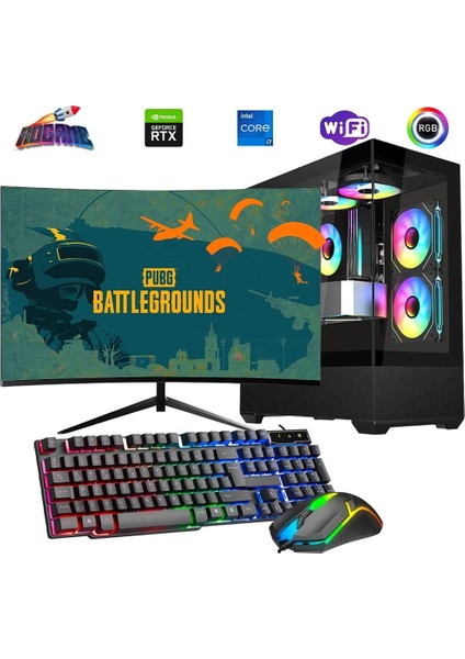 I7 12700F 16GB Ddr4 1tb M2 12GB RTX4070 24" 100Hz Monitörlü Oyun Bilgisayarı