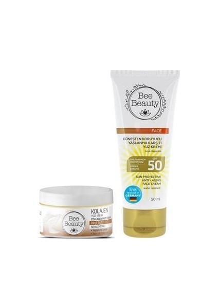 Koruyucu Yaşlanma Karşıtı Yüz Kremi 50 Spf 50 ml Keçi Sütü Kolajen Yüz Kremi 50 ml