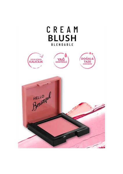 Profashion Cream Blush Krem Allık No: 41 Finish It Transparan Sabitleyici Pudra