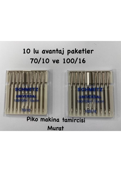 70/10-Schmetz 100/16 10'lu Iğneler